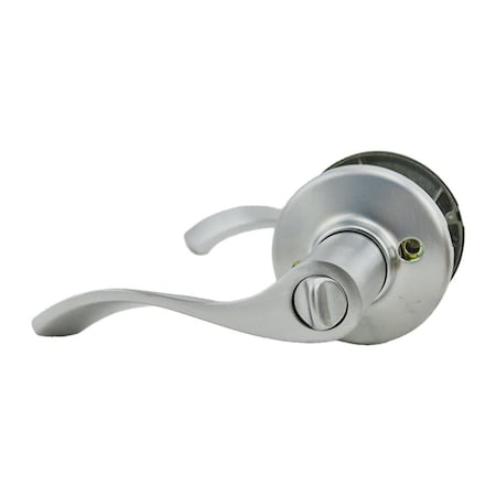 Kwikset Balboa Lever Entry Door Lock SmartKey with New Chassis and 6AL Latch, RCS Strike Satin Chrome Finish 405BL-26DS